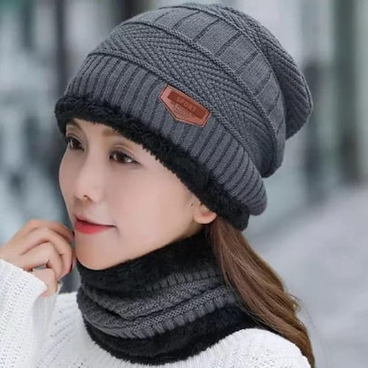 Premium Unisex Woolen Cap Set (2-in-1)