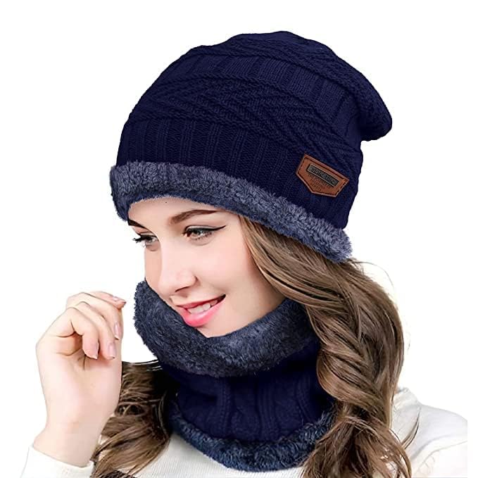 Premium Unisex Woolen Cap Set (2-in-1)