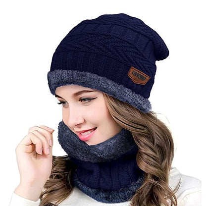 Premium Unisex Woolen Cap Set (2-in-1)